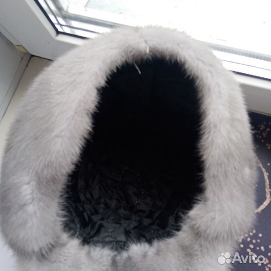 Шапка норковая женская серая