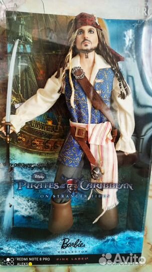 Барби Капитан Джек Воробей Пираты Карибского моря