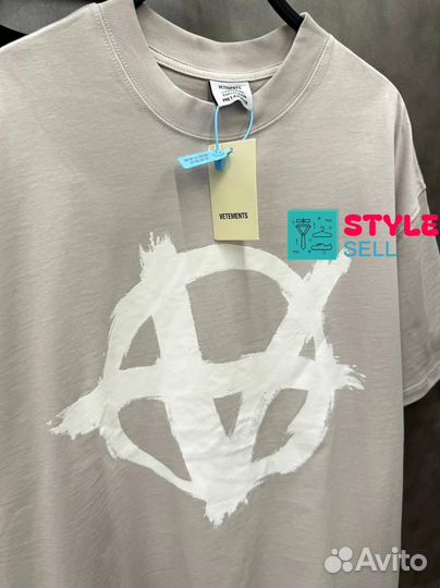 Vetements футболка оверсайз унисекс (анархия)