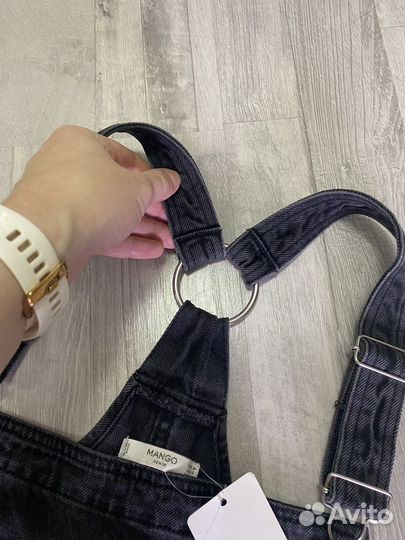 Джинсовый сарафан mango