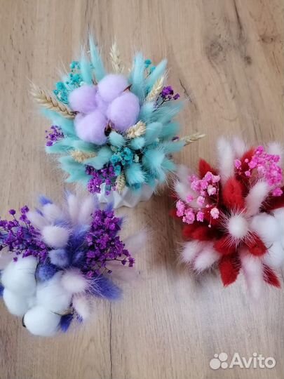 Букет из сухоцветов в кашпо