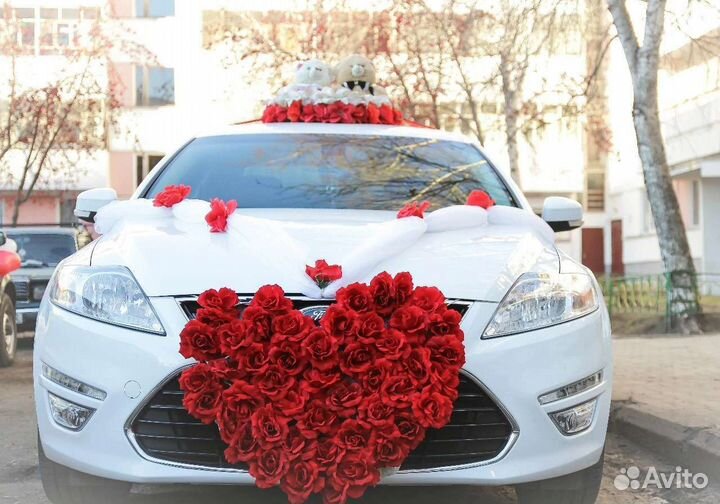 Свадебные украшения на машину