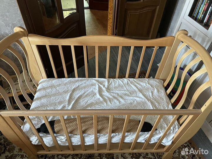 Детская кровать до 3 лет с матрасом