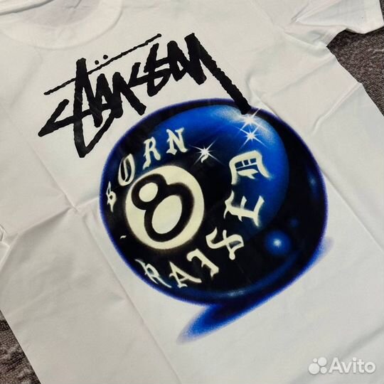 Футболка Stussy 8ball Born x Raised Tee оригинал