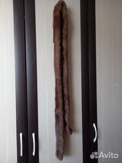 Пояс коричневый Норковый Широкий 170 см Длина