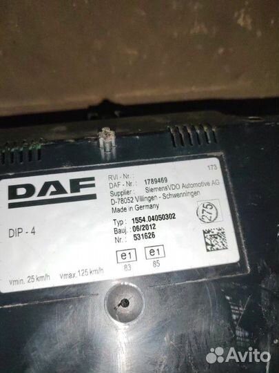 Панель приборов Daf Xf105