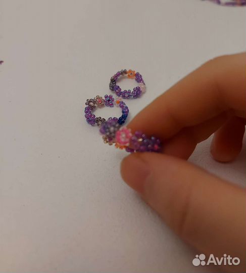 Набор из 3 колец. Бисер