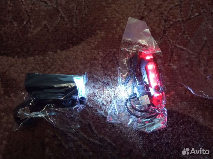 Велофонари. Комплект из переднего и заднего