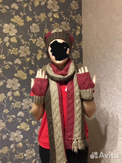 Женский шарф и шапка