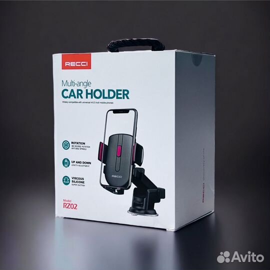 Держатель АВТОМОБИЛЬНЫЙ recci RZ02 BK