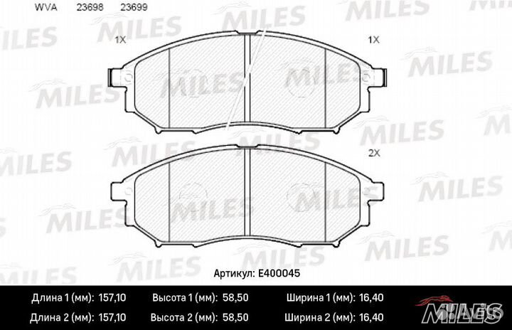 Колодки торм. nissan murano/pathfinder/qashqai/ren