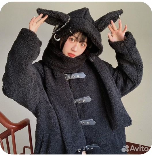 Шапка с ушами зимняя