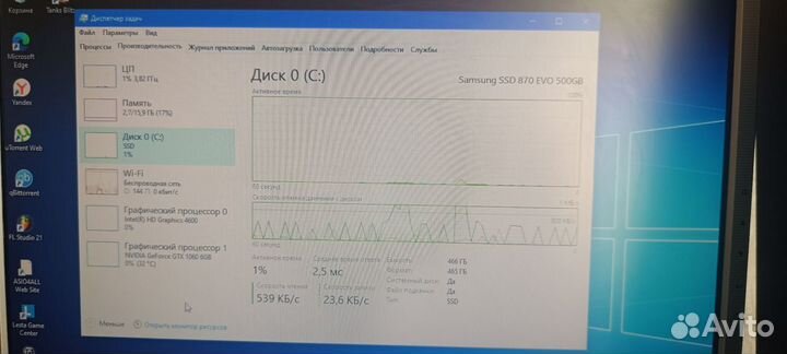 Компьютер i7 4770 gtx 1060 6gb