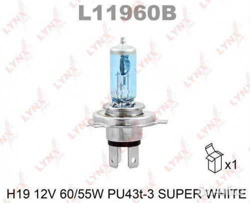 Lynxauto L11960B Лампа H19 12V 6055W PU43t-3 super