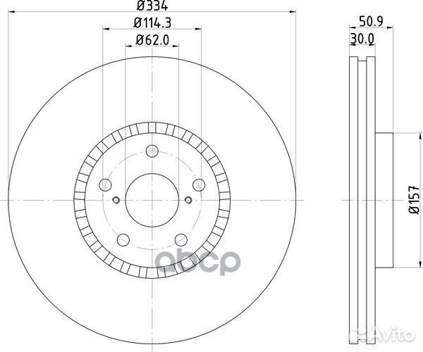 Диск тормозной перед прав ND1131K ND1131K N