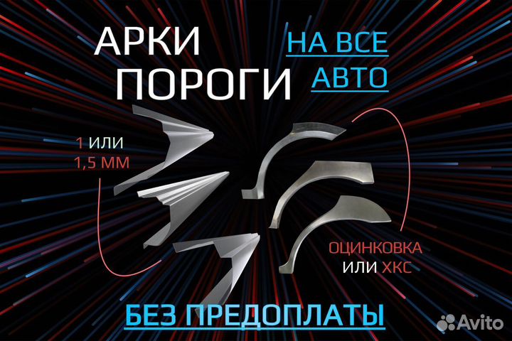 Арки и пороги Peugeot Partner кузовные