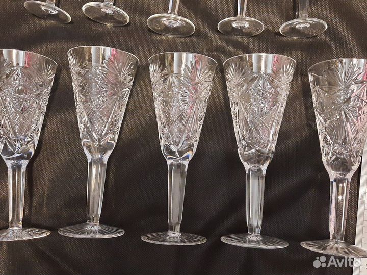 Бокалы на ножке хрустальные СССР