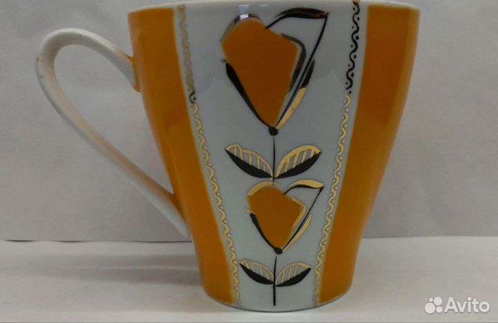 Редкий большой бокал 600 мл. фарфор, позолота артё