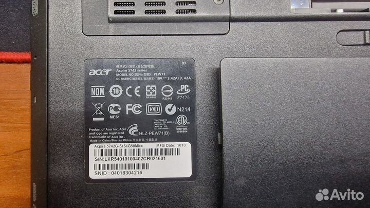 Ноутбук Acer aspire 5742G