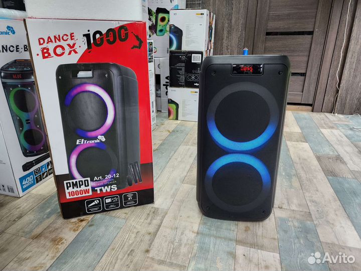 Колонка Eltronic 20-12 Dance Box 1000 2микрофона