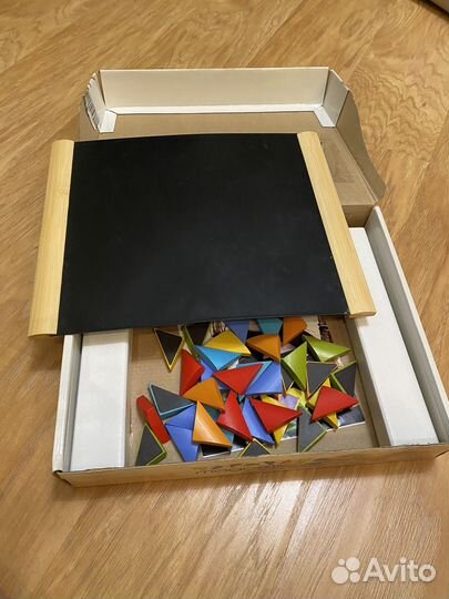 Деревянные игрушки кубики томик, магнитная мозайка