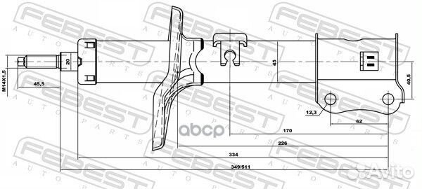 Амортизатор перед лев 10666581FL Febest