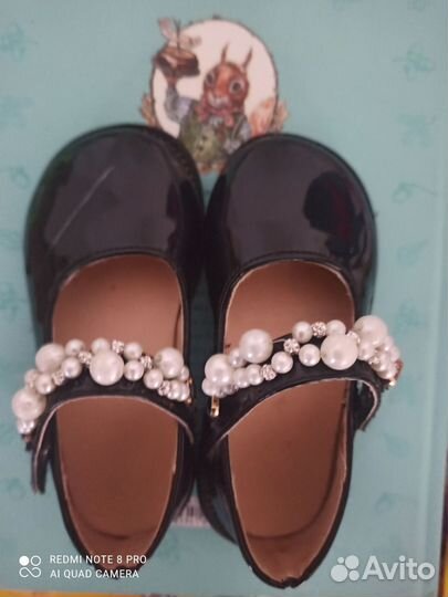 Туфли для девочки 25 размер черные
