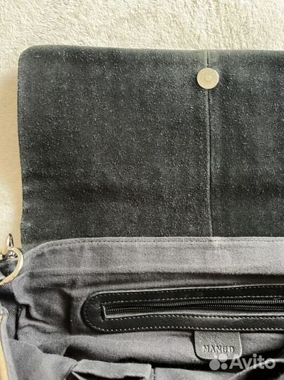 Сумка mango из натуральной кожи и замши