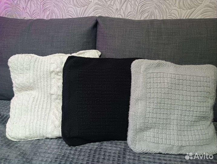 Вязанные чехлы на подушечки
