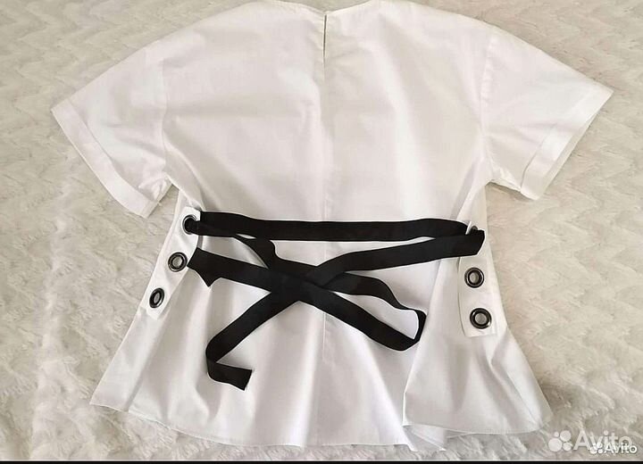 Zara хлопок блузка 46