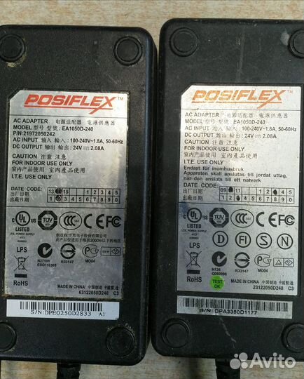 Блоки питания для чековых принтеров 24 вольт