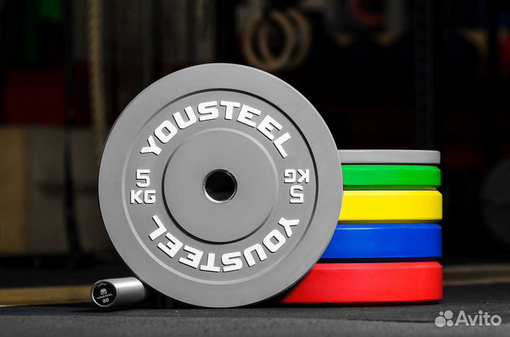 Диски каучуковые YouSteel цветные 5-25 кг