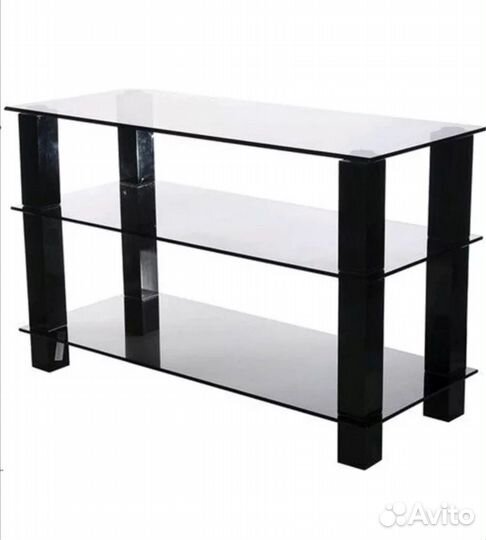 Стеклянная тумба под аудио, видео, тв аппаратуру