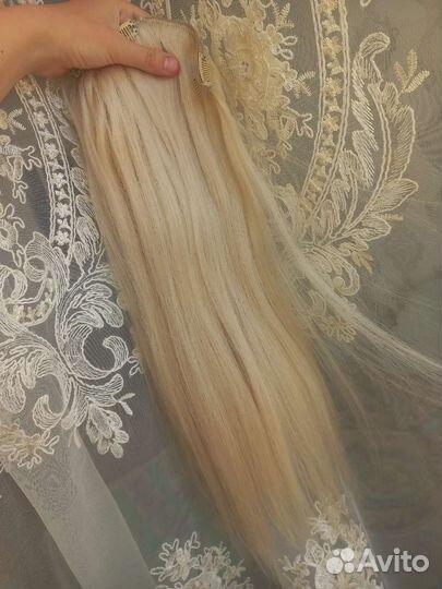 Волосы для наращивания 55см на заколках
