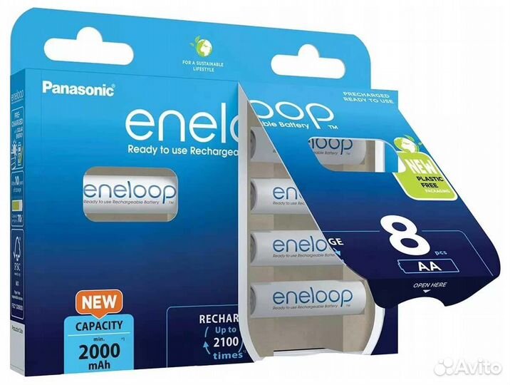 Аккумуляторы 8 шт Panasonic 2000mAh AA Eneloop Pro