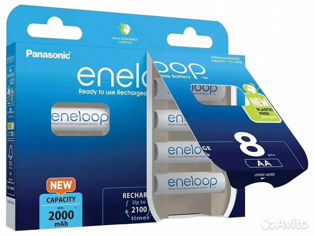 Аккумуляторы 8 шт Panasonic 2000mAh AA Eneloop Pro