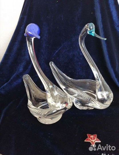 Статуэтка лебедь. Завод Гусь хрустальный