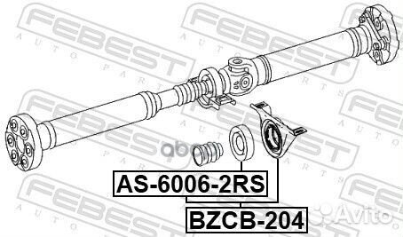 Bzcb-204 подшипник подвесной карданного вала M