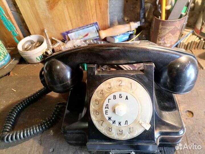 Телефон карболитовый