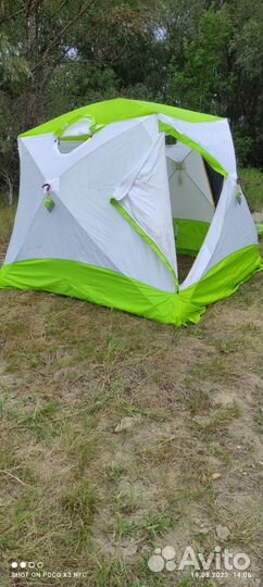 Палатка для рыбалки Лотос Куб 4 Компакт + дно