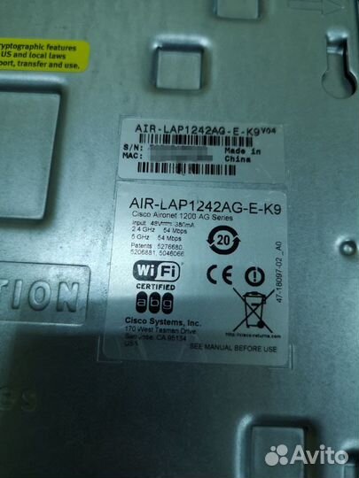 Точка доступа Cisco Aironet Air-Lap1242AG