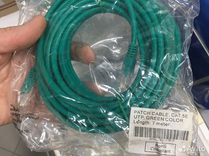 Патч корд Новый с завода 5-7-10-15-20-30-50 метров