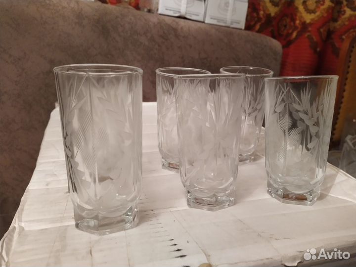 Старинные фужеры и рюмки СССР