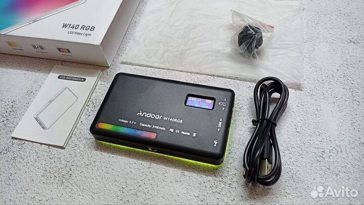 Видеосвет RGB Andoer, 140 светодиодов, 20 режимов