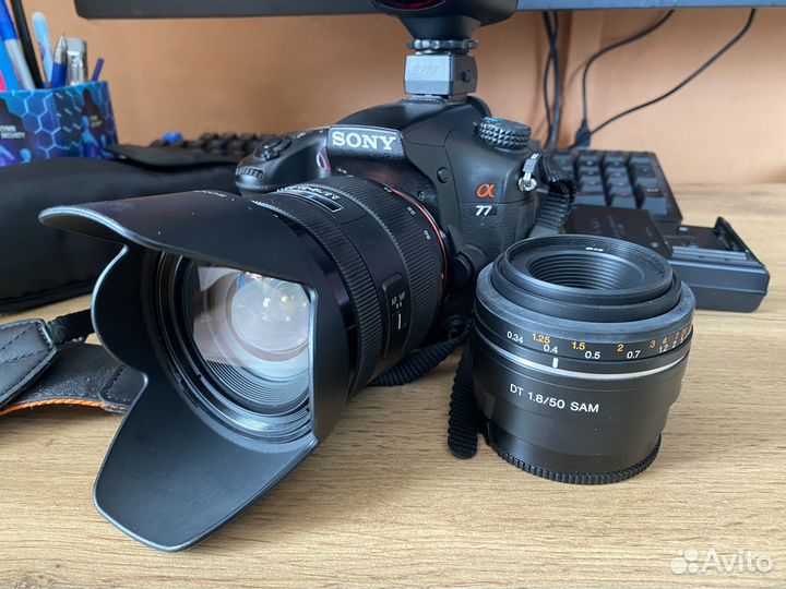 Комплект: Зеркальный фотоаппарат sony a77