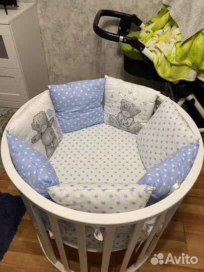 Детская кровать с мягкими бортиками