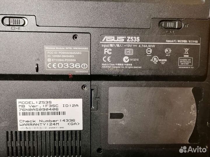 Ноутбук asus Z53S
