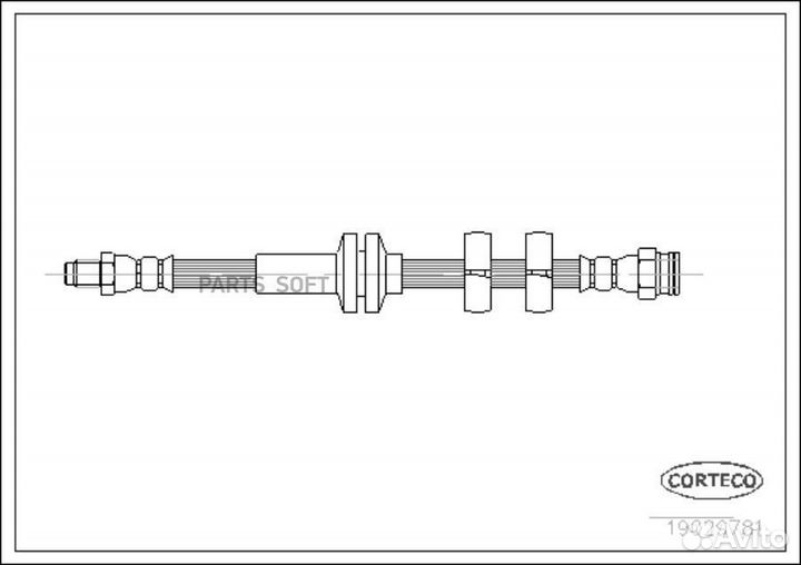 Corteco 19029781 Тормозной шланг