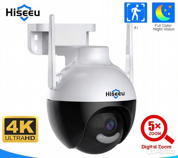 Уличная ip wifi камера видеонаблюдения Hiseeu 4Мп