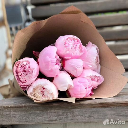 Пионы с доставкой, букет из пионов 15 19 21 51 101